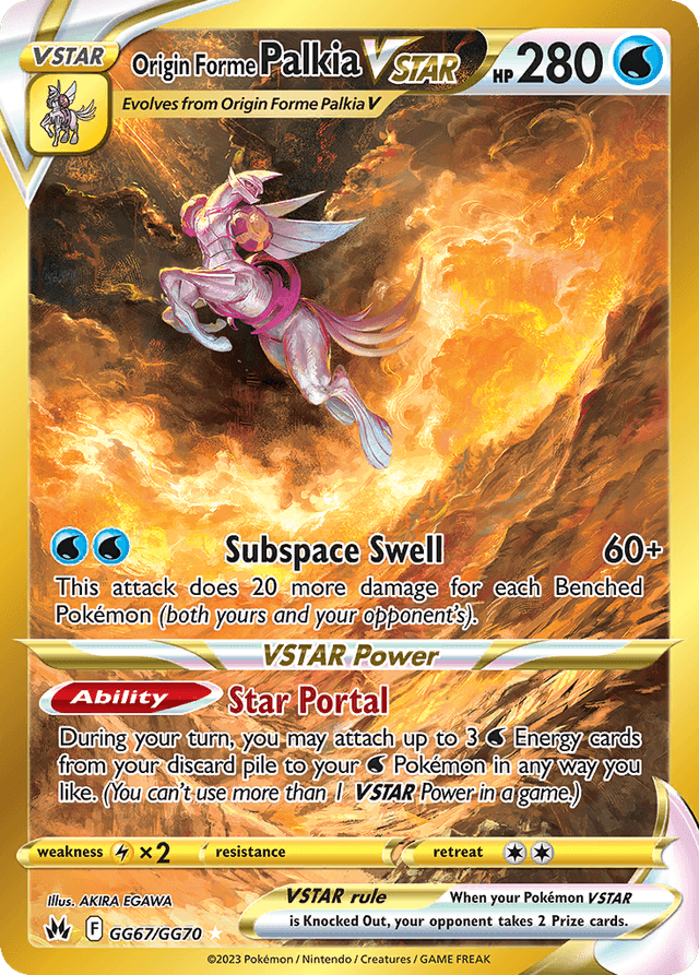Carta Origin Forme Palkia VSTAR GG67/70 do set Crown Zenith Galarian Gallery — Pokémon TCG | Bynx
