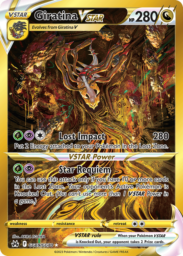 Carta Giratina VSTAR GG69/70 do set Crown Zenith Galarian Gallery — Pokémon TCG | Bynx