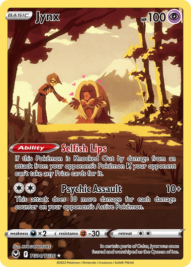 Carta Jynx TG04/30 do set Silver Tempest Trainer Gallery — Pokémon TCG | Bynx
