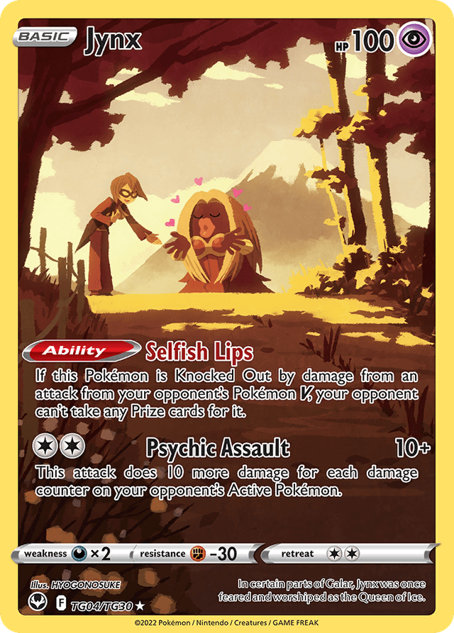 Carta Jynx TG04/30 do set Silver Tempest Trainer Gallery — Pokémon TCG | Bynx
