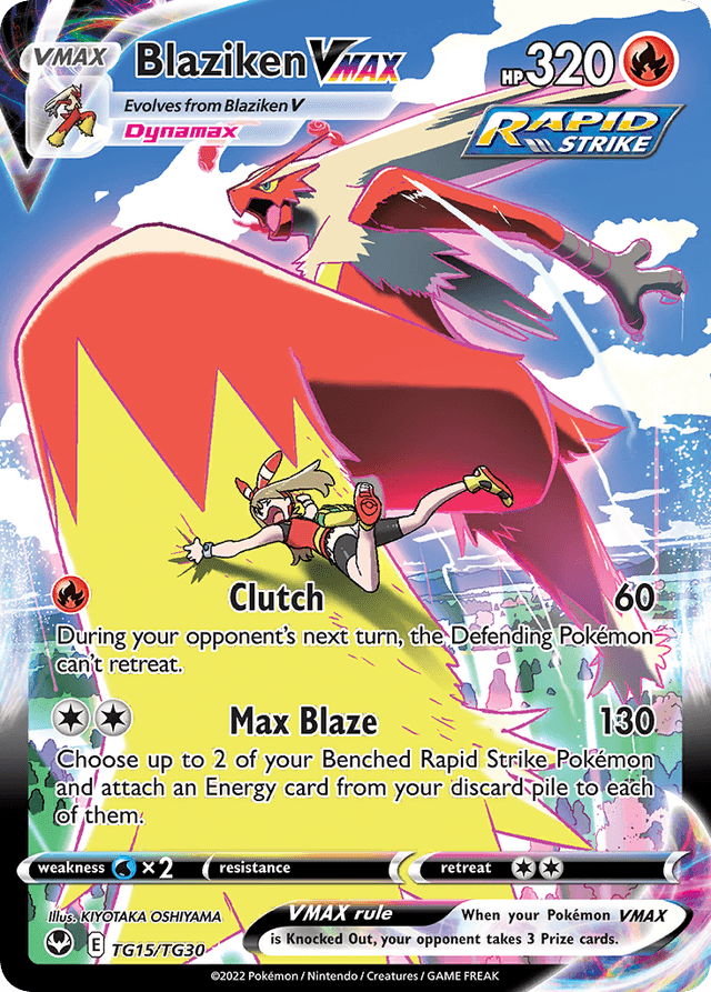 Carta Blaziken VMAX TG15/30 do set Silver Tempest Trainer Gallery — Pokémon TCG | Bynx