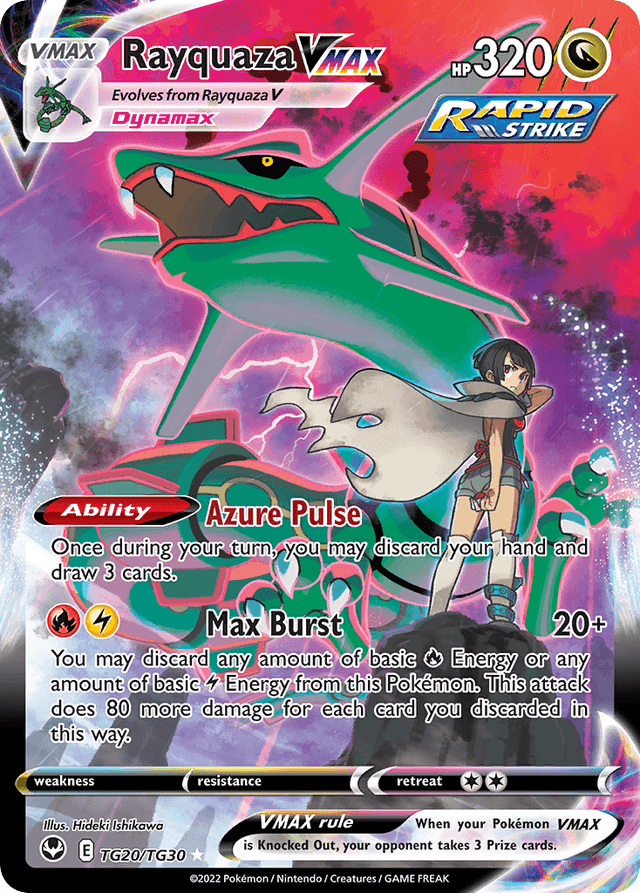 Carta Rayquaza VMAX TG20/30 do set Silver Tempest Trainer Gallery — Pokémon TCG | Bynx