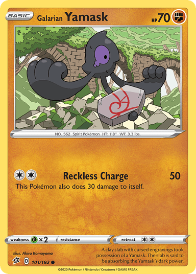 Carta Galarian Yamask 101/192 do set Rebel Clash — Pokémon TCG | Bynx