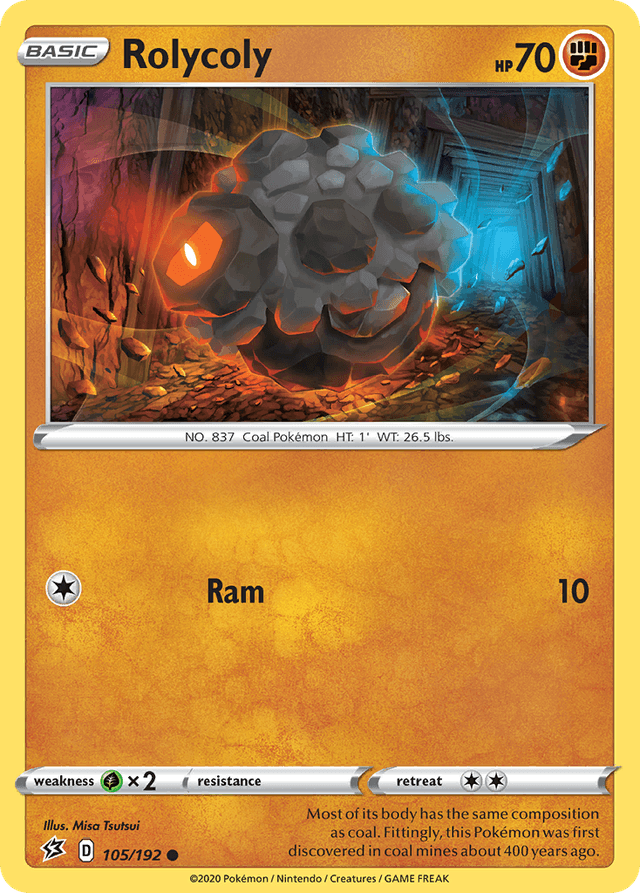 Carta Rolycoly 105/192 do set Rebel Clash — Pokémon TCG | Bynx