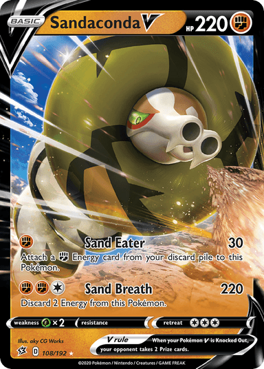 Carta Sandaconda V 108/192 do set Rebel Clash — Pokémon TCG | Bynx