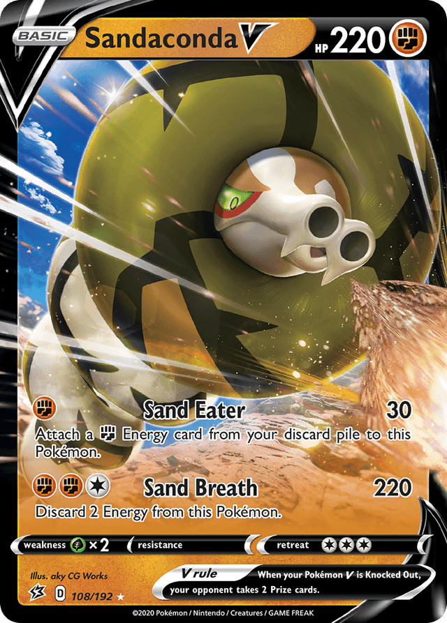 Carta Sandaconda V 108/192 do set Rebel Clash — Pokémon TCG | Bynx