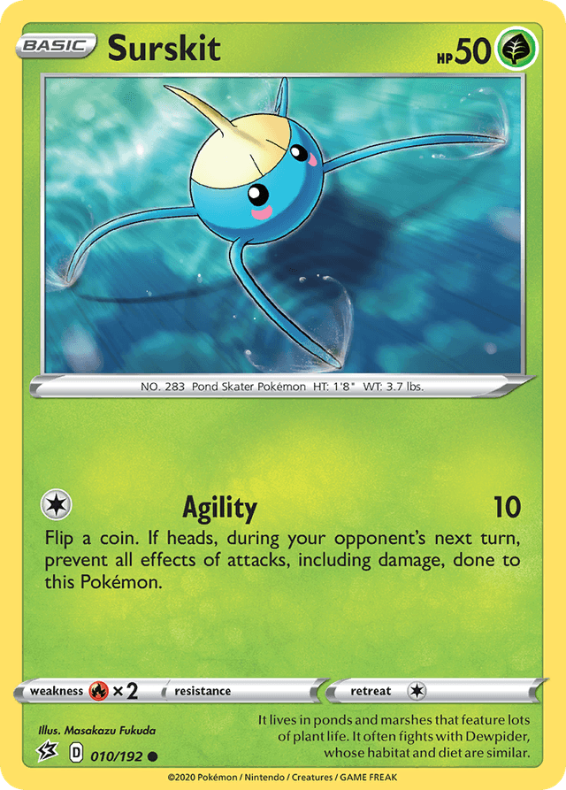 Carta Surskit 10/192 do set Rebel Clash — Pokémon TCG | Bynx