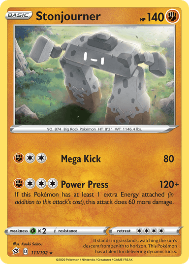 Carta Stonjourner 111/192 do set Rebel Clash — Pokémon TCG | Bynx