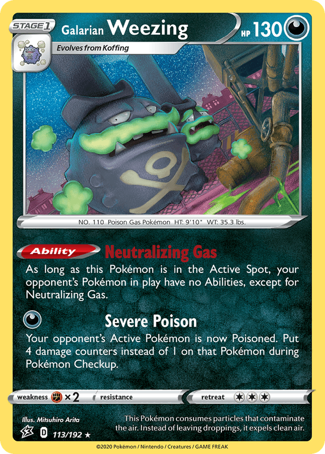 Carta Galarian Weezing 113/192 do set Rebel Clash — Pokémon TCG | Bynx