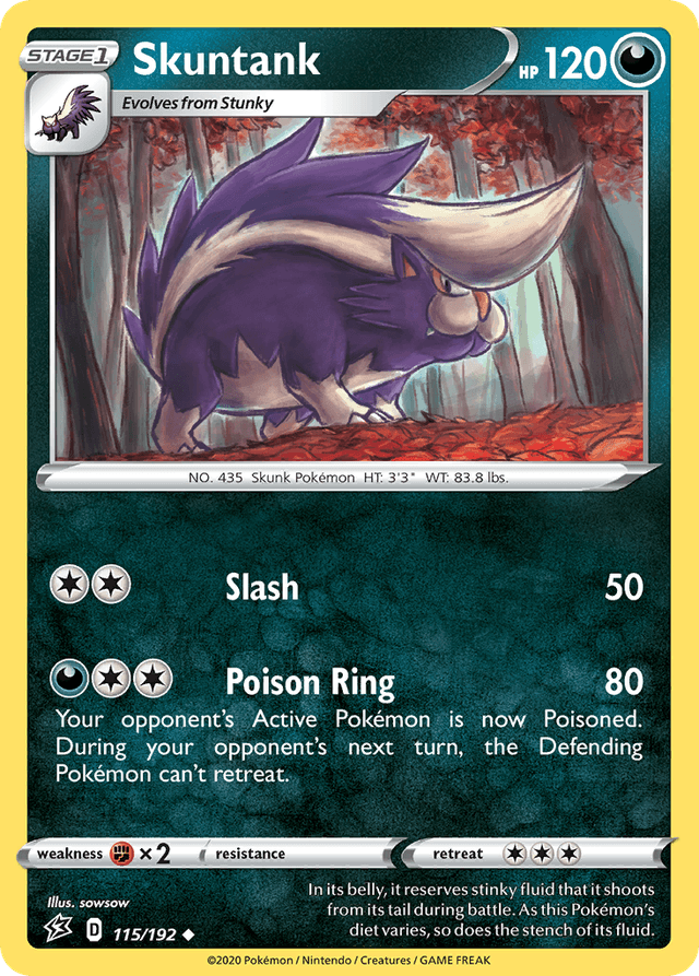Carta Skuntank 115/192 do set Rebel Clash — Pokémon TCG | Bynx