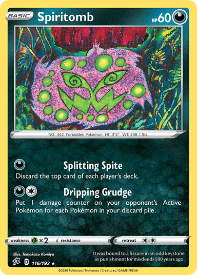 Carta Spiritomb 116/192 do set Rebel Clash — Pokémon TCG | Bynx
