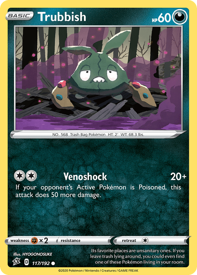 Carta Trubbish 117/192 do set Rebel Clash — Pokémon TCG | Bynx