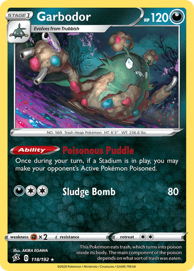 Carta Garbodor 118/192 do set Rebel Clash — Pokémon TCG | Bynx
