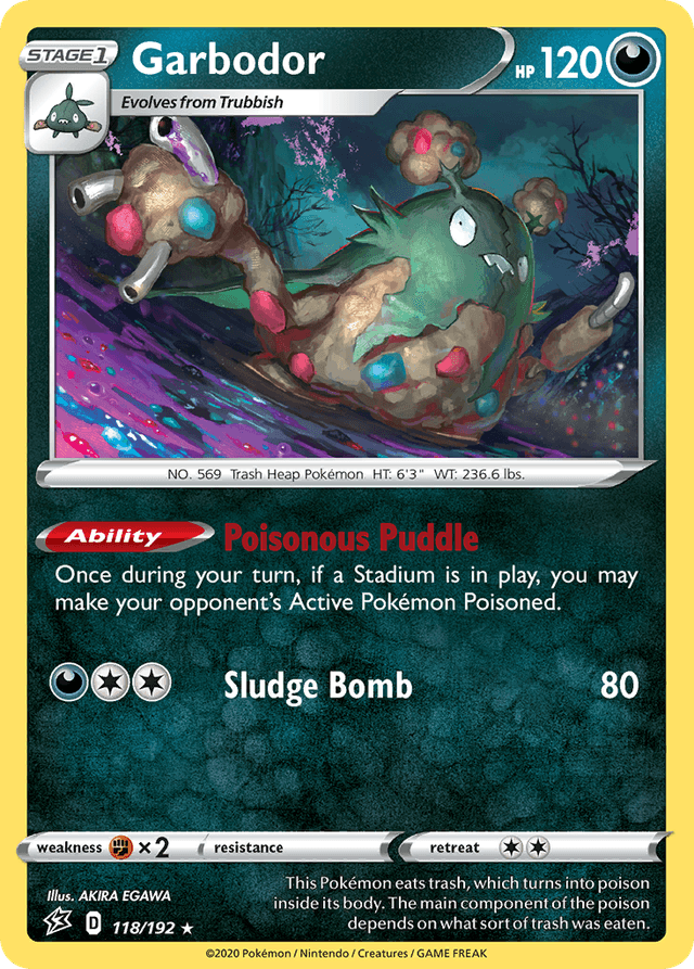 Carta Garbodor 118/192 do set Rebel Clash — Pokémon TCG | Bynx