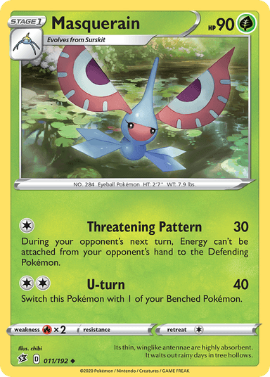 Carta Masquerain 11/192 do set Rebel Clash — Pokémon TCG | Bynx