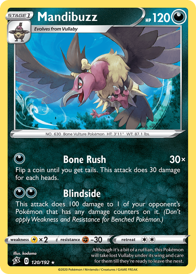 Carta Mandibuzz 120/192 do set Rebel Clash — Pokémon TCG | Bynx