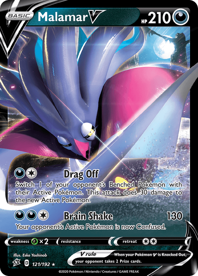 Carta Malamar V 121/192 do set Rebel Clash — Pokémon TCG | Bynx