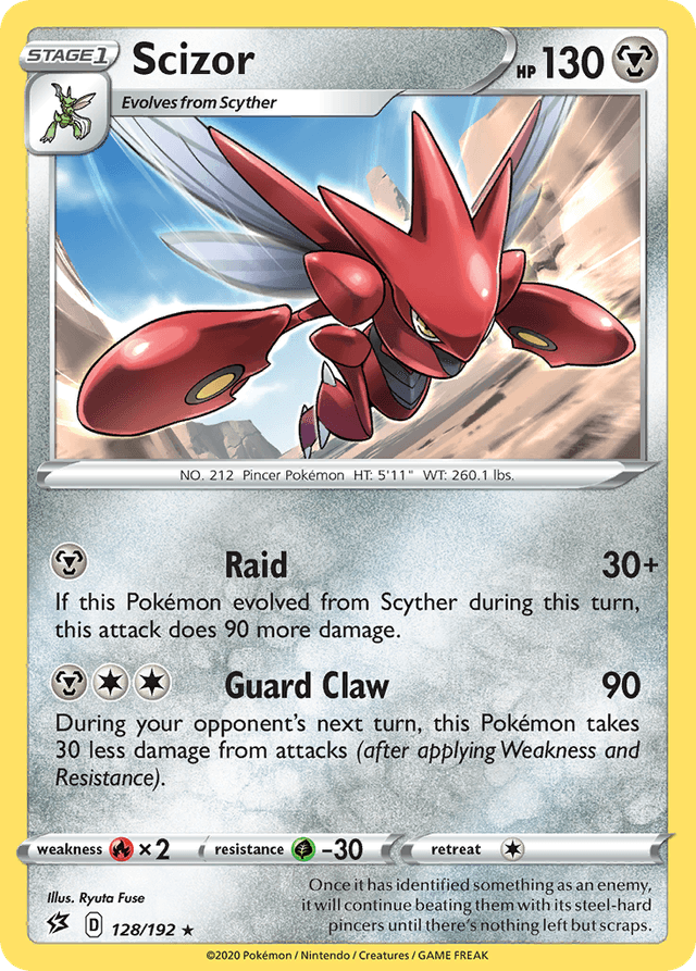 Carta Scizor 128/192 do set Rebel Clash — Pokémon TCG | Bynx