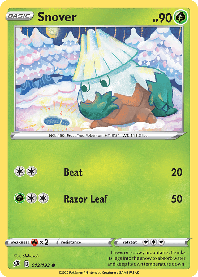 Carta Snover 12/192 do set Rebel Clash — Pokémon TCG | Bynx