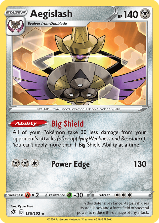 Carta Aegislash 135/192 do set Rebel Clash — Pokémon TCG | Bynx