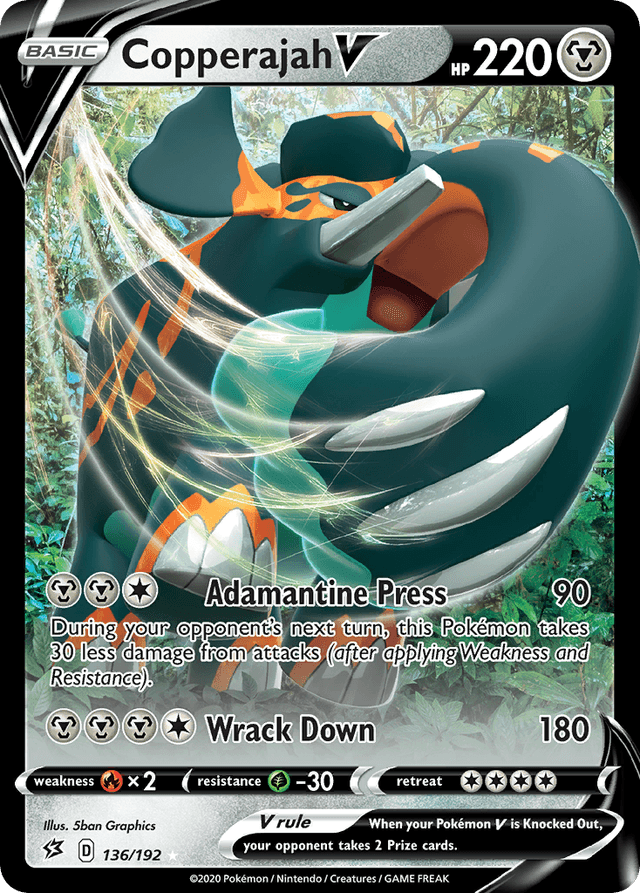 Carta Copperajah V 136/192 do set Rebel Clash — Pokémon TCG | Bynx