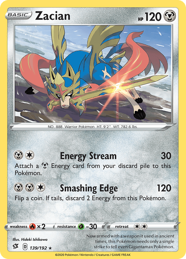 Carta Zacian 139/192 do set Rebel Clash — Pokémon TCG | Bynx