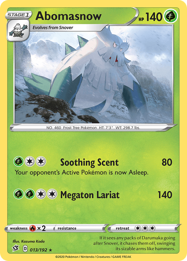 Carta Abomasnow 13/192 do set Rebel Clash — Pokémon TCG | Bynx