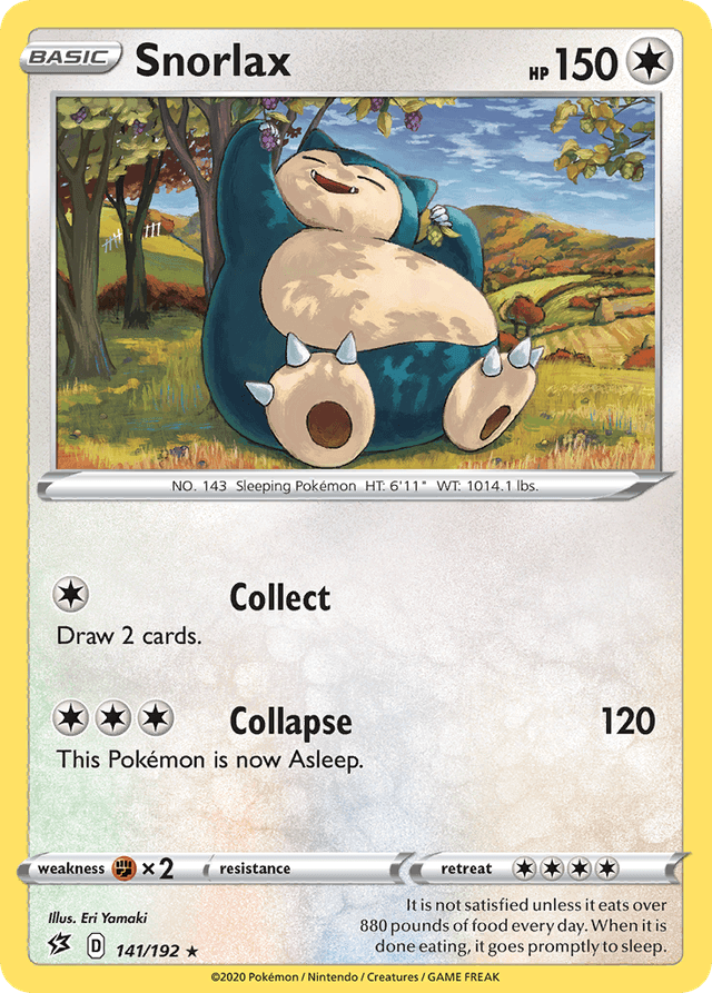 Carta Snorlax 141/192 do set Rebel Clash — Pokémon TCG | Bynx