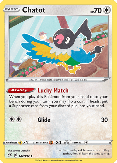 Carta Chatot 142/192 do set Rebel Clash — Pokémon TCG | Bynx