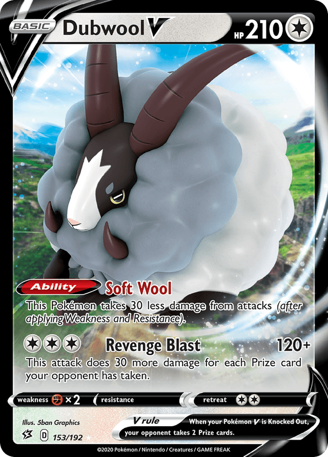 Carta Dubwool V 153/192 do set Rebel Clash — Pokémon TCG | Bynx