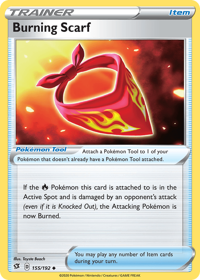 Carta Burning Scarf 155/192 do set Rebel Clash — Pokémon TCG | Bynx