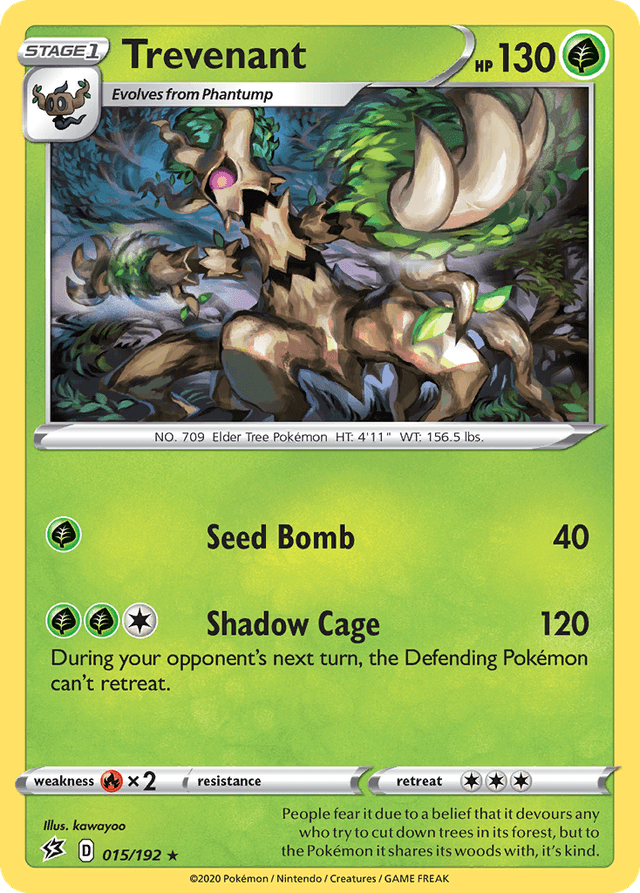 Carta Trevenant 15/192 do set Rebel Clash — Pokémon TCG | Bynx