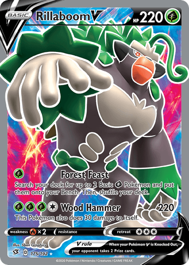 Carta Rillaboom V 175/192 do set Rebel Clash — Pokémon TCG | Bynx