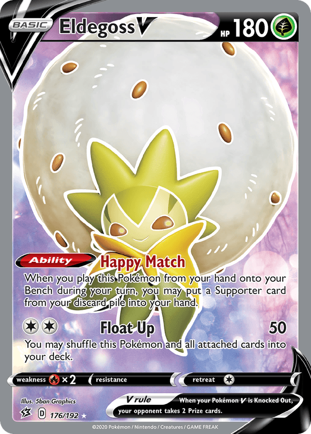 Carta Eldegoss V 176/192 do set Rebel Clash — Pokémon TCG | Bynx