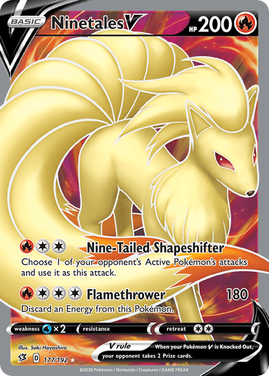 Carta Ninetales V 177/192 do set Rebel Clash — Pokémon TCG | Bynx