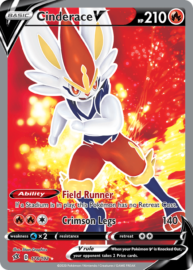 Carta Cinderace V 178/192 do set Rebel Clash — Pokémon TCG | Bynx