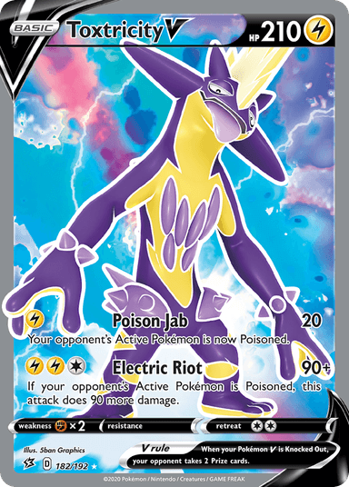 Carta Toxtricity V 182/192 do set Rebel Clash — Pokémon TCG | Bynx