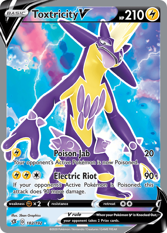 Carta Toxtricity V 182/192 do set Rebel Clash — Pokémon TCG | Bynx