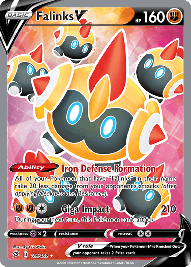 Carta Falinks V 185/192 do set Rebel Clash — Pokémon TCG | Bynx