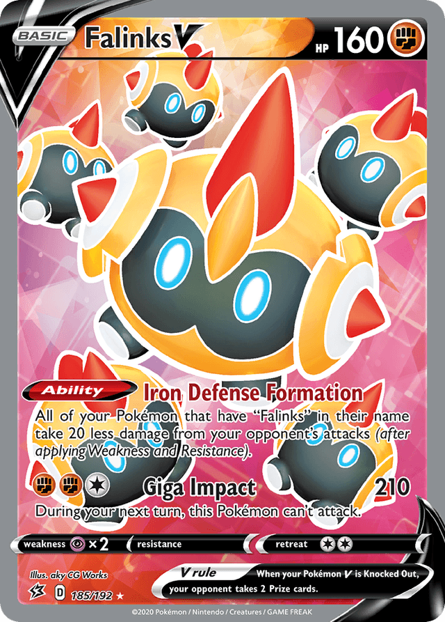 Carta Falinks V 185/192 do set Rebel Clash — Pokémon TCG | Bynx