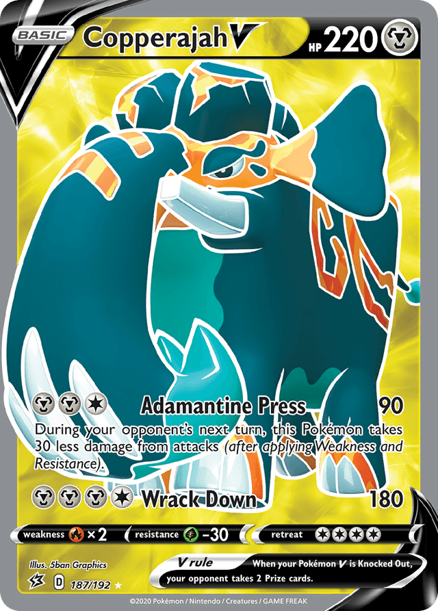 Carta Copperajah V 187/192 do set Rebel Clash — Pokémon TCG | Bynx