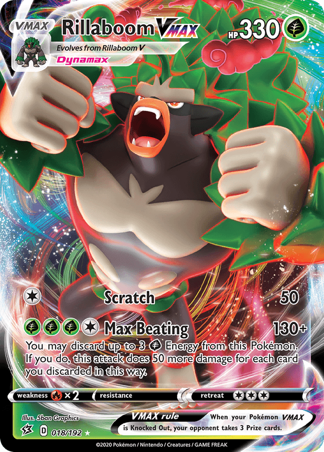 Carta Rillaboom VMAX 18/192 do set Rebel Clash — Pokémon TCG | Bynx