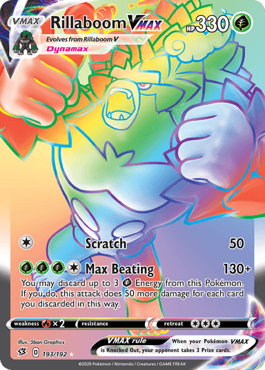Carta Rillaboom VMAX 193/192 do set Rebel Clash — Pokémon TCG | Bynx