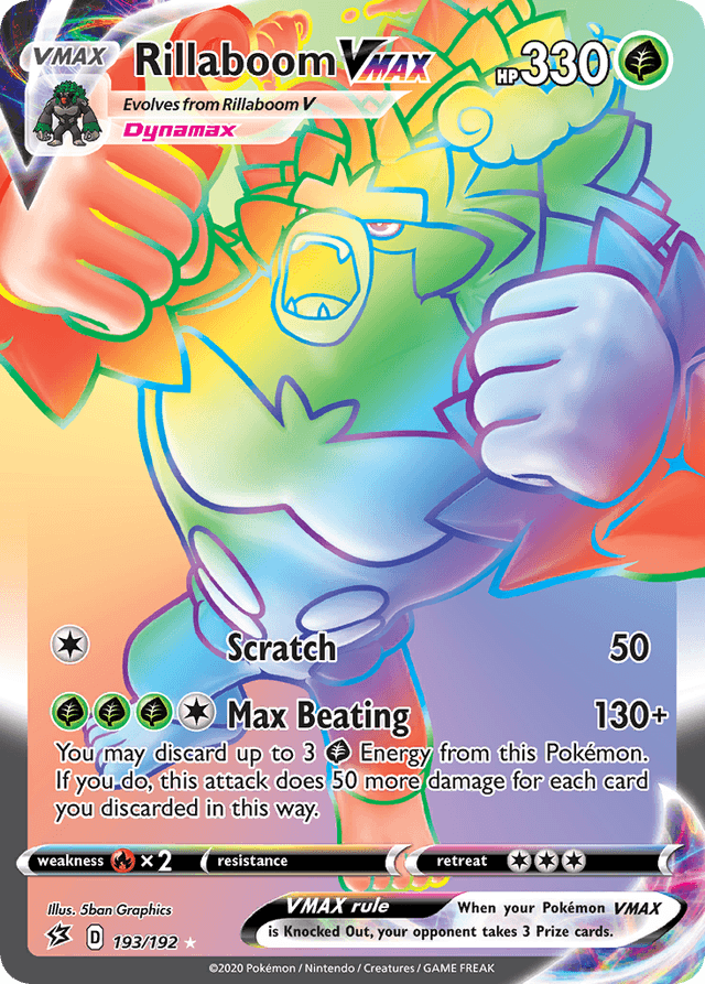 Carta Rillaboom VMAX 193/192 do set Rebel Clash — Pokémon TCG | Bynx