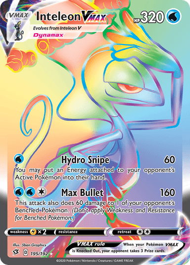 Carta Inteleon VMAX 195/192 do set Rebel Clash — Pokémon TCG | Bynx