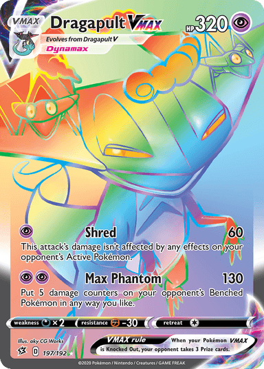 Carta Dragapult VMAX 197/192 do set Rebel Clash — Pokémon TCG | Bynx