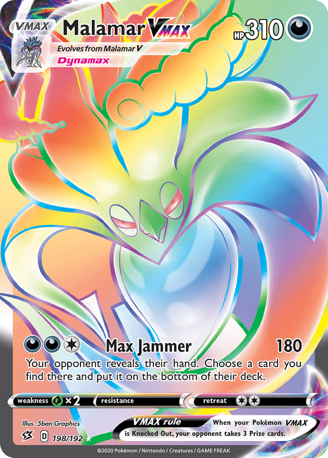 Carta Malamar VMAX 198/192 do set Rebel Clash — Pokémon TCG | Bynx