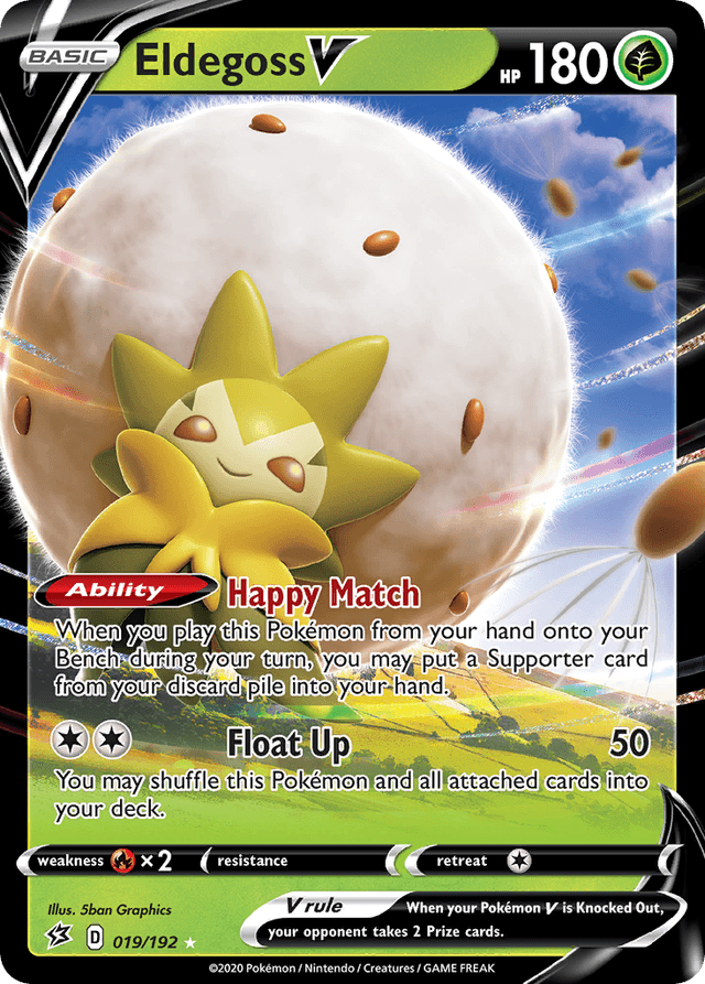 Carta Eldegoss V 19/192 do set Rebel Clash — Pokémon TCG | Bynx
