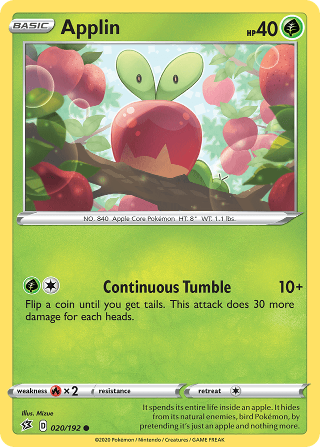 Carta Applin 20/192 do set Rebel Clash — Pokémon TCG | Bynx