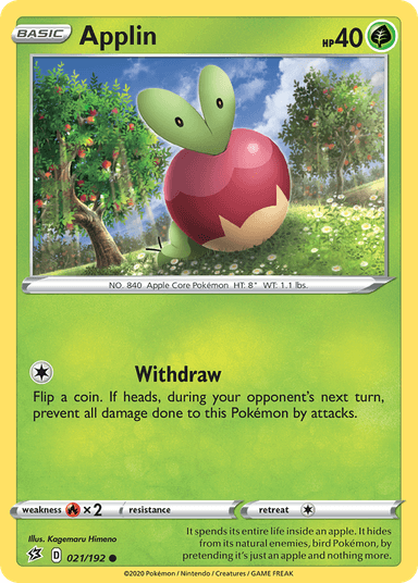 Carta Applin 21/192 do set Rebel Clash — Pokémon TCG | Bynx